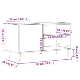 Walplus Record Cabinet Concrete Grey 85X38X48 Cm Engineered Wood - thumbnail 9