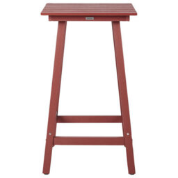 Wyld And Coco Evergreen Red Garden Bar Table 59 X 59 Cm - All-Weather Synthetic, Stainless Steel Accents - thumbnail 1