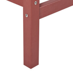Wyld And Coco Evergreen Red Garden Bar Table 59 X 59 Cm - All-Weather Synthetic, Stainless Steel Accents - thumbnail 6