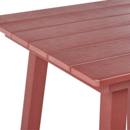 Wyld And Coco Evergreen Red Garden Bar Table 59 X 59 Cm - All-Weather Synthetic, Stainless Steel Accents - thumbnail 5