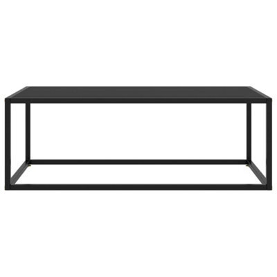 Berkfield Modern Coffee Table Black With Black Glass 100X50X35 Cm - image 1