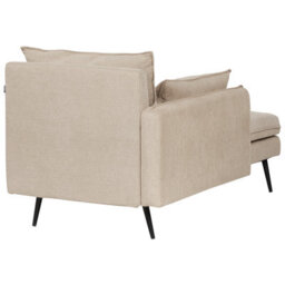 Beliani Right-Hand Chaise Longue Yerres Fabric Beige - thumbnail 5