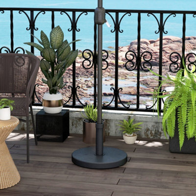 Outsunny 15Kg Concrete Parasol Base Heavy Duty Round Umbrella Stand - image 1