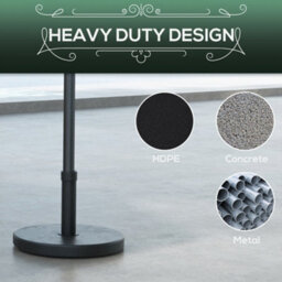 Outsunny 15Kg Concrete Parasol Base Heavy Duty Round Umbrella Stand - thumbnail 5