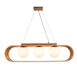 Luminosa Lighting Elstead Sfera Bar Pendant Ceiling Light Teak - thumbnail 6