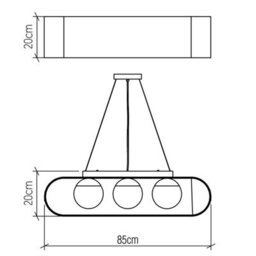 Luminosa Lighting Elstead Sfera Bar Pendant Ceiling Light Teak - thumbnail 3