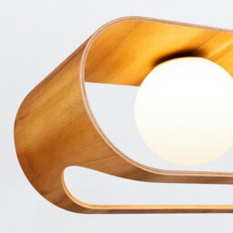 Luminosa Lighting Elstead Sfera Bar Pendant Ceiling Light Teak - thumbnail 4