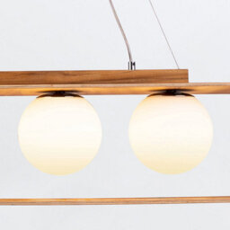 Luminosa Lighting Elstead Sfera Bar Pendant Ceiling Light Teak - thumbnail 5