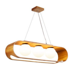 Luminosa Lighting Elstead Sfera Bar Pendant Ceiling Light Teak