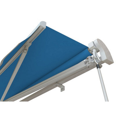 Primrose Awnings 4.0M X 3.0M Retractable Manual Azure Blue Awning Outdoor Patio Canopy - image 1