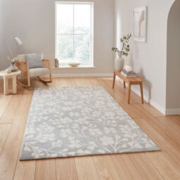 Cl - Grace Floral Grey Modern Floral Rug-120Cm X 170Cm - thumbnail 2