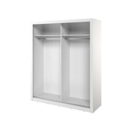 Arte Lux 28 - 2 Sliding 1 Mirror Door Wardrobe In White - W1800mm H2160mm D600mm, Elegant And Functiona - thumbnail 3
