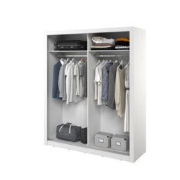 Arte Lux 28 - 2 Sliding 1 Mirror Door Wardrobe In White - W1800mm H2160mm D600mm, Elegant And Functiona - thumbnail 4