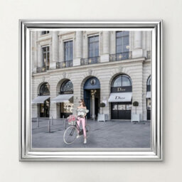 Home Luxe Interiors Dior Joaillerie Silver Step Frame Luxury Wall Art 70X70Cm Home Decor - thumbnail 2