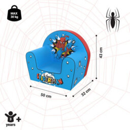 Disney Spider-Man Foam Armchair, Toddler Sofa Chair, Soft Foam Seat, Lightweight & Comfortable (Blue) - thumbnail 3