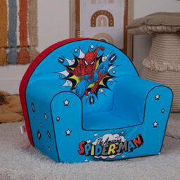 Disney Spider-Man Foam Armchair, Toddler Sofa Chair, Soft Foam Seat, Lightweight & Comfortable (Blue) - thumbnail 2