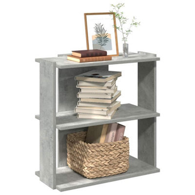 Berkfield Bookcase 3-Tier Concrete Grey 60X30X60 Cm Engineered Wood - image 1