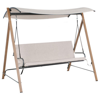 Beliani Patio Swing Bonagia Metal Beige - image 1