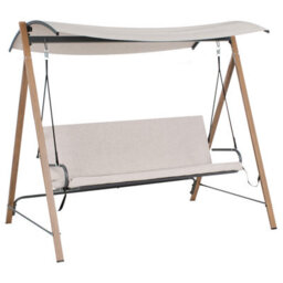 Beliani Patio Swing Bonagia Metal Beige - thumbnail 1