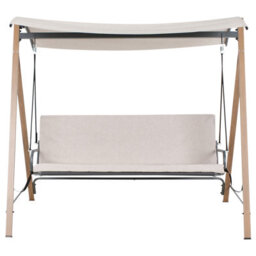 Beliani Patio Swing Bonagia Metal Beige - thumbnail 4