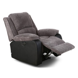 More4Homes Postana Jumbo Cord Fabric Living Room Electric Recliner Chair (Grey) - thumbnail 2