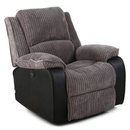 More4Homes Postana Jumbo Cord Fabric Living Room Electric Recliner Chair (Grey)