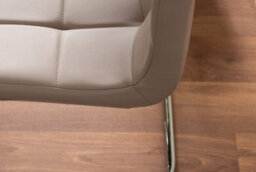 Furniturebox Arezzo White High Gloss Extending Dining Table & 6 Cappuccino Beige Murano Faux Leather Dining Chairs - thumbnail 9
