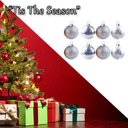 Christmas Bauble Decoration Hanging Tree Ornament X 8 5Cm Silver - thumbnail 6
