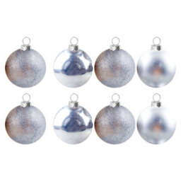 Christmas Bauble Decoration Hanging Tree Ornament X 8 5Cm Silver