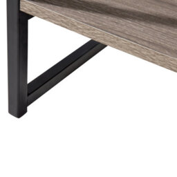 Wyld And Coco Urbannest Tv Stand Cabinet Dark Brown With Matte Black Metal, 4 Shelves, W1200 X D510 X H560mm - thumbnail 9
