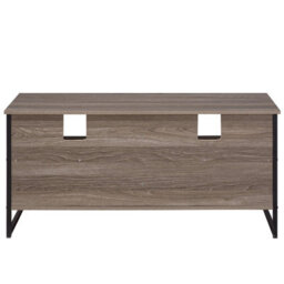 Wyld And Coco Urbannest Tv Stand Cabinet Dark Brown With Matte Black Metal, 4 Shelves, W1200 X D510 X H560mm - thumbnail 7
