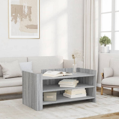 Berkfield Coffee Table Grey Sonoma 100X50X50 Cm Engineered Wood - image 1