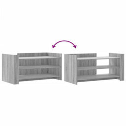 Berkfield Coffee Table Grey Sonoma 100X50X50 Cm Engineered Wood - thumbnail 7