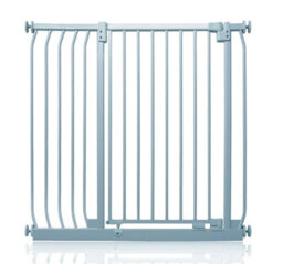 Safetots Extra Tall Elite Safety Gate, 98Cm - 107Cm, Matt Grey, Extra Tall 96.8Cm In Height, Pressure Fit Stair Gate - thumbnail 1