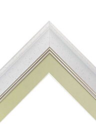 Frames By Post Scandi White Speckled Frame With Light Grey Mount For Image Size A2 - thumbnail 3