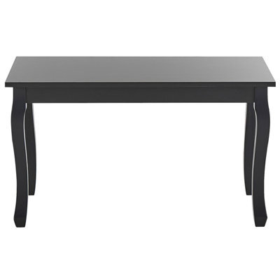 Beliani Maison Chic Coffee Table - Black Mdf Top With Pine Cabriole Legs, 80 X 40 X 46 Cm - image 1