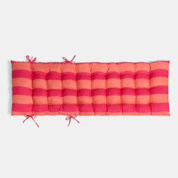 Ohs Stripe Gravity Chair Seat Cushion Outdoor Garden Water Resistant - Orange/pink - thumbnail 5