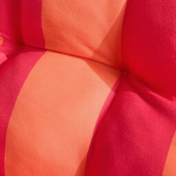 Ohs Stripe Gravity Chair Seat Cushion Outdoor Garden Water Resistant - Orange/pink - thumbnail 4