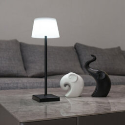 Auraglow Rechargeable Led Table Lamp - Capri - White & White - thumbnail 8