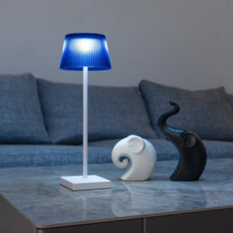 Auraglow Rechargeable Led Table Lamp - Capri - White & White - thumbnail 5