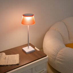 Auraglow Rechargeable Led Table Lamp - Capri - White & White - thumbnail 6