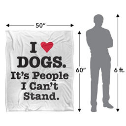 Ephemera I Heart Dogs Silky Supersoft Blanket Black/white (60In X 50In) - thumbnail 4