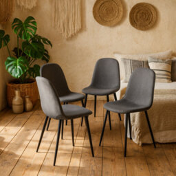 Wyld Haus Set Of 4 Tipsyfern Light Grey Upholstered Dining Chairs - thumbnail 2