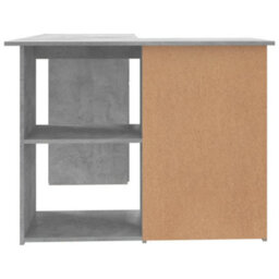 Berkfield Corner Desk Concrete Grey 145X100X76 Cm Engineered Wood - thumbnail 7