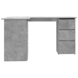 Berkfield Corner Desk Concrete Grey 145X100X76 Cm Engineered Wood - thumbnail 5