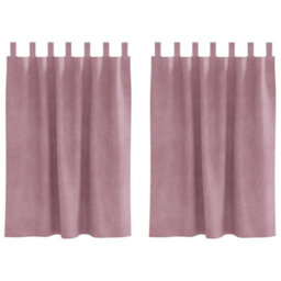 Berkfield Modern Blackout Curtains With Hanging Loops 2 Pcs Dark Pink Velvet