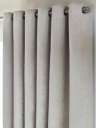 Luxury Living Chenille Blackout Eyelet Curtains Thermal Triple Weave Pair Silver - thumbnail 5