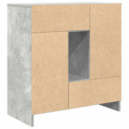 Vidaxl Sideboard With Drawers And Doors Concrete Grey 70.5X34X74.5 Cm - thumbnail 8