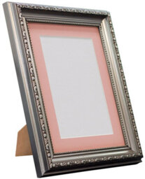 Frames By Post Shabby Chic Gun Metal Frame With Pink Mount For Image Size 9 X 7 Inch - thumbnail 3
