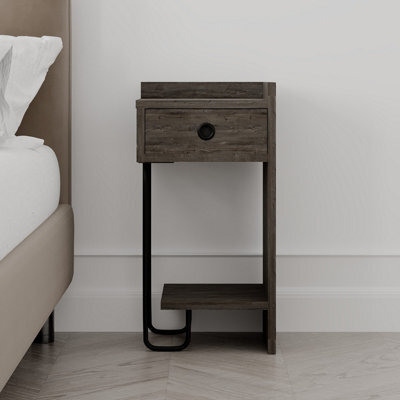 Decortie Sirius Modern Bedside Table Right Module Dark Coffee Width 32Cm - image 1